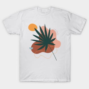 Tropical Leaf - Modern Abstract Art T-Shirt